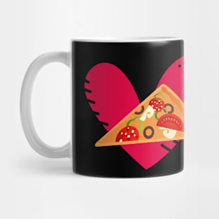 Heart pizza Mug